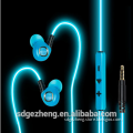New design LED lighing headphone ear hook EL earphone for travel music sports in France Spain Italy Singapore